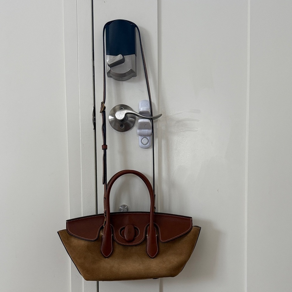 POLO Ralph Lauren East-West Suede Satchel - Picture 3 of 10